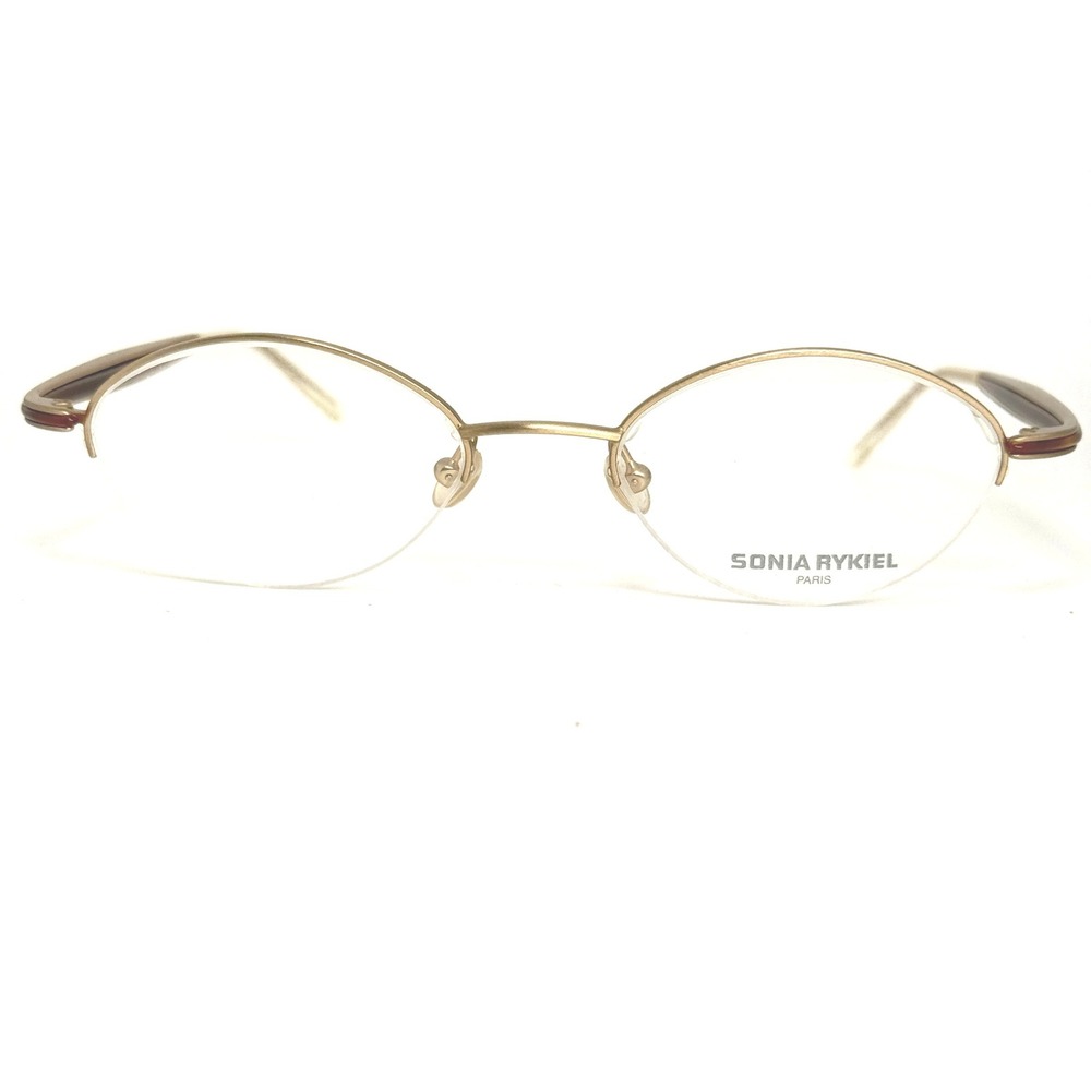 Sonia Rykiel 7022 08 Gold Semi Rimless Oval Eyeglasses Frames 50-20-135‎ 22579